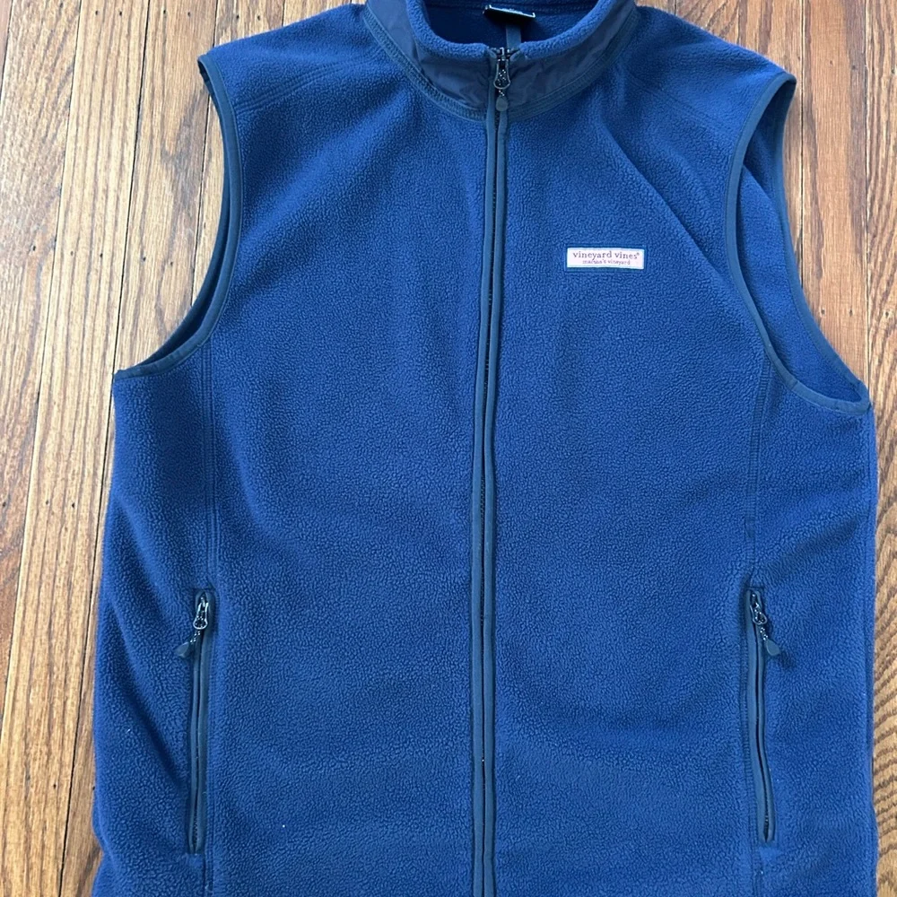 Vineyard Vines Men's Blue Fleece Vest